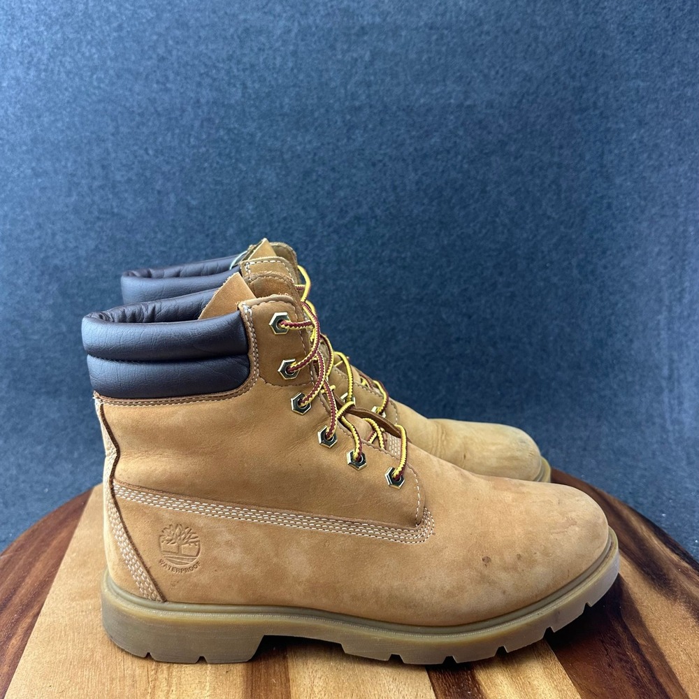Womens Timberland 6" Premium Waterproof Wheat Tan Nubuck Boots A161G Size 10